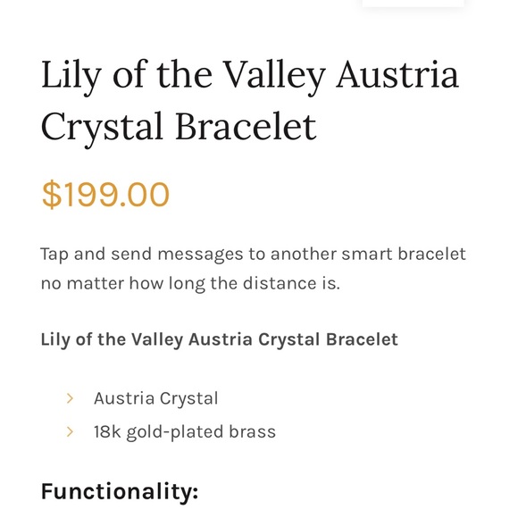 Totwoo Swarovski Smart Lily of the Valley Austria Crystal Bracelet XS, Single - Picture 2 of 10